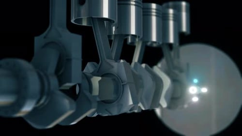 Automobile Cylinder Engine Internals 4k