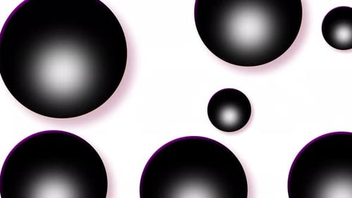 Abstract Black Light Color Circle 3d Ball Background Animation