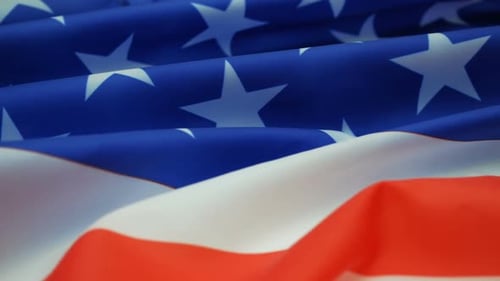 American Flag Close Up Ripple Effect