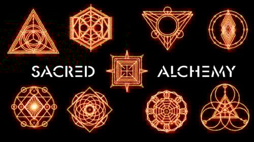 Fire Energy Sacred Geometry Animated Symbols