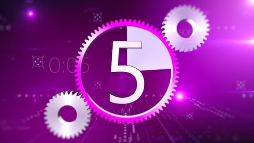 Moderner digitaler Countdown-Timer, Rosa