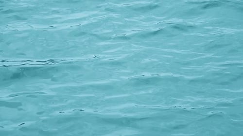 Calm Turquoise Ocean Waves, Close Up Shot