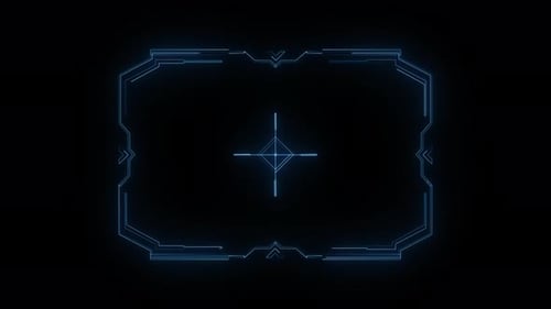 Línea Plexus de tecnología digital Hud Frame, canal alfa