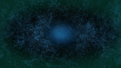 Abstract Shimmering Blue Particle Field Background Animation