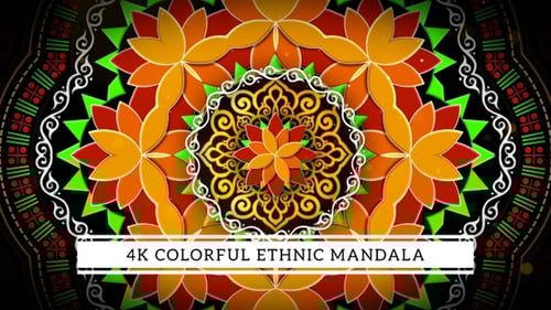 Vibrant Decorative Mandala Pattern Seamless Loop Background