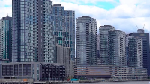 High Skyscrapers Made of Glass and Metal