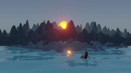 Lava Rocks Sunset