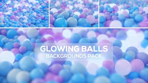 Abstract Glowing Spheres Seamless Background Loop