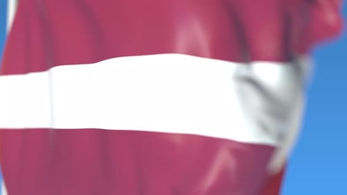 Waving Latvian Flag Seamless Loop