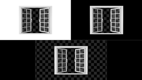 Modern White Window Opens to Reveal Content