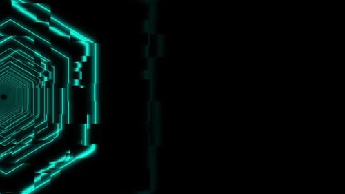 Geometric shapes on black background