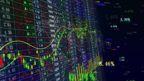 Gráfico de datos del mercado de valores financieros de Wall Street Gráfico de tendencia de cambio de línea K