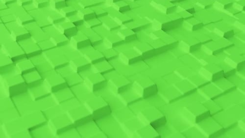 Abstract background with green grid smooth squares
