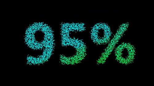 Digital Particle Percentage Counter Reveal Animation