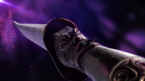 Ornate Dagger Sheathing and Unsheathing Reveal