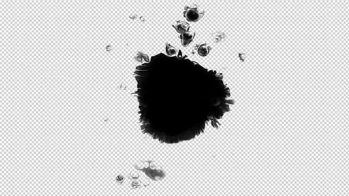 Tinte mit vielen Spritzern