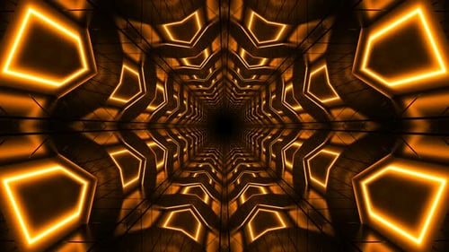 Bucle de túnel de luces neón