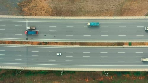 double highway top view