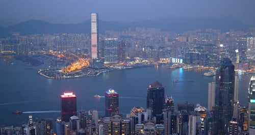 Hong Kong city at night