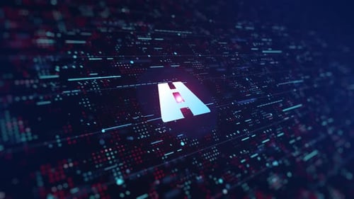 Futuristic Digital Technology Grid Logo Reveal Intro