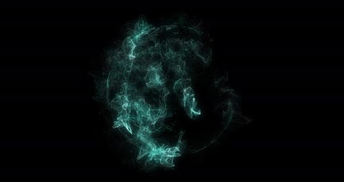 Abstract Glowing Energy Sphere Particle Animation