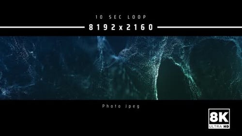Abstract Digital Particle Wave Background Loop