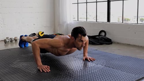 Athletic Man Working Out