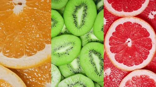 Assorted Citrus Fruits Sliced