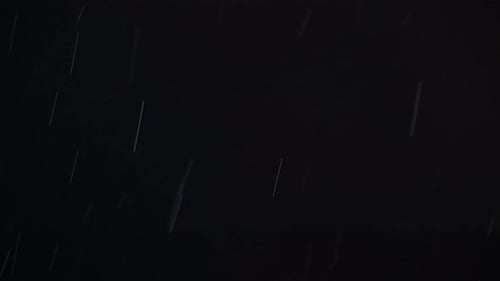 Night storm with rain and snow