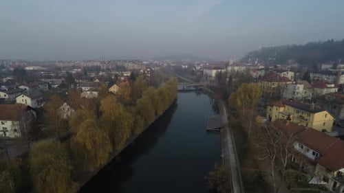 Ljubljanica River and buildings