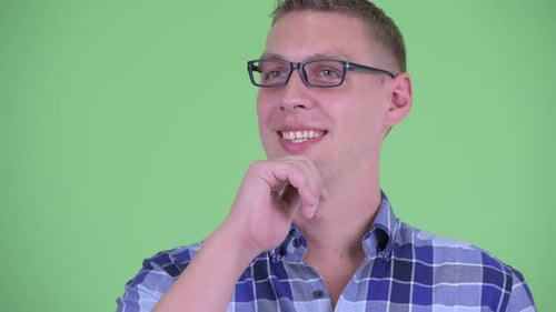 Thinking Man Has an Idea Close Up