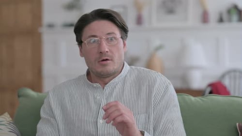 Portrait of Man Feeling Scared