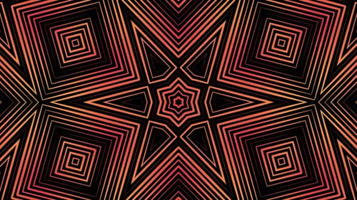 Abstract Geometric Line Kaleidoscope Pulsating Loop Background