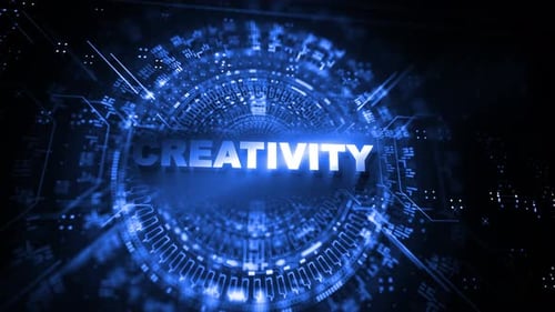 Futuristic Blue Circuit Board Text Reveal Animation