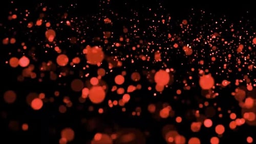 Abstract Red Floating Particles Background Loop