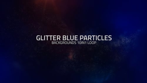 Fondos de bucle de partículas azules brillantes 10 en 1