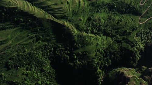 Beautiful Mountain Green Fields Terraces