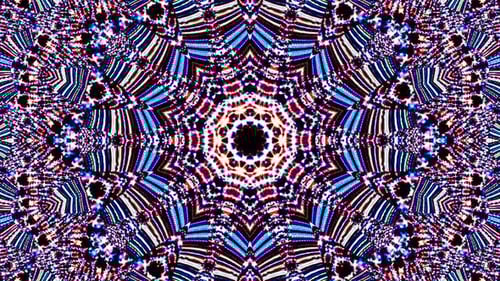 Colorful Glitch Kaleidoscope Abstract Background Loop