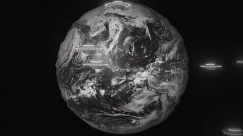 Ufo Siding To Earth Old Tv Style Footage Hd