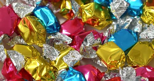 Bright Candies Close Up Background