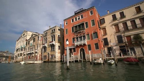 Stabilized Shot of Venice Grand Canal in Italy