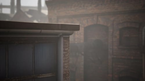 Abandoned Factory Empty Because of the Coronavirus Covid-19 Epidemic