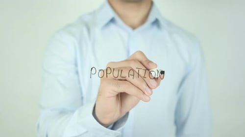 Writing Population on Clear Surface with Marker