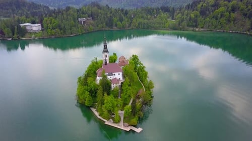 Aerial View of Lake Bled, Slovenia 3