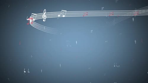 Rotierende Musiknoten