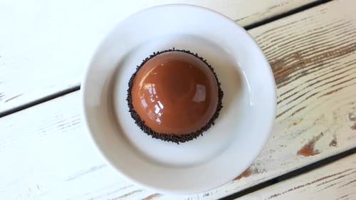 French Mousse Cake Top View