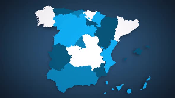 Mapa animado de España formándose con Motion Graphics - Azul, Motion ...