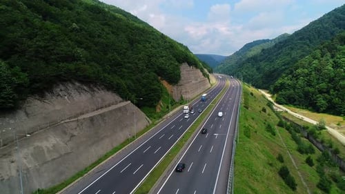 Cars On Highway Road