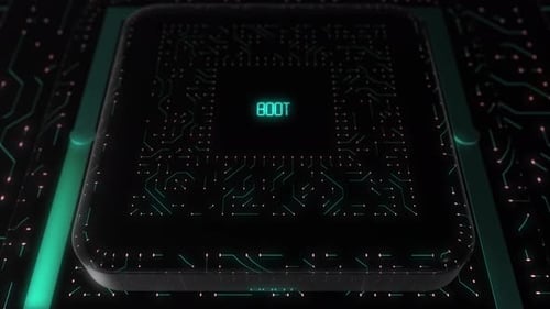 Futuristic Digital Processor Boot Animation