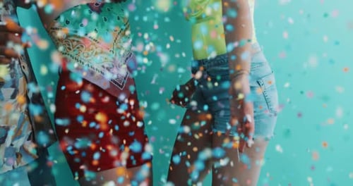 Friends Dancing Together at a Birthday Party